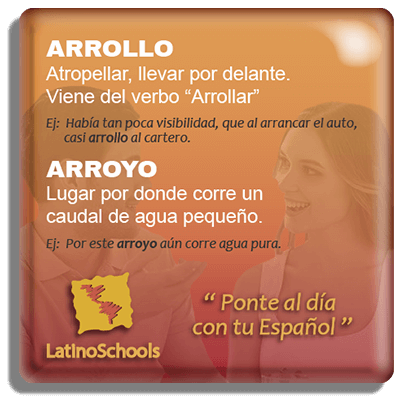 Spanish learning pill "Arrollo & Arroyo"