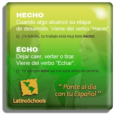 Spanish learning pill "Hecho & Echo"